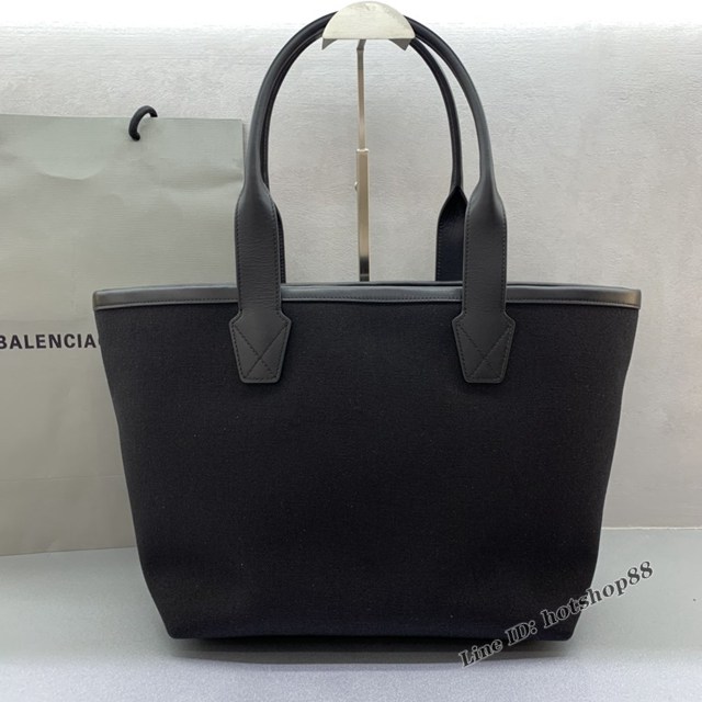 Balenciaga專櫃爆款黑色帆布手提包 巴黎世家navy cabas購物袋 fyj1335